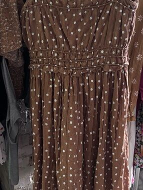 Maurices Brown Polka Dot Midi Dress